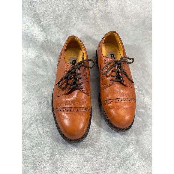 Florsheim Comfort mens shoes 7.5 Oxford Tech Ortholite Brown Leather Cap Toe - Picture 4 of 14